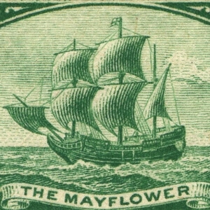 image of the mayflower on paper money