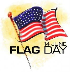 flag day graphic with u.s. flag