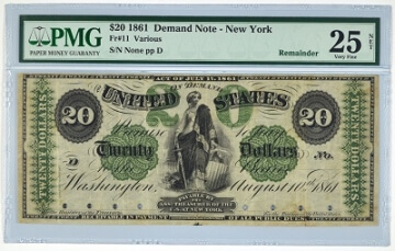 p.m.g. graded obsolete 20 dollar bill