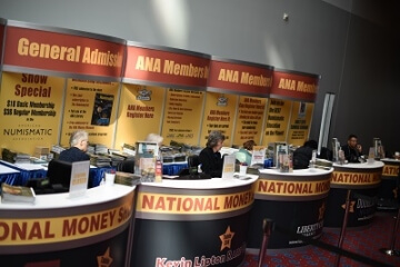 admission booths at the national money show
