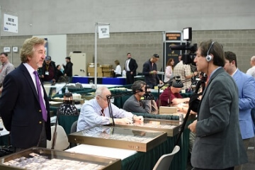 booth at a coin show
