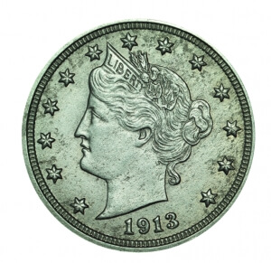 1913 V nickel obverse