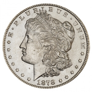 1878 morgan dollar obverse