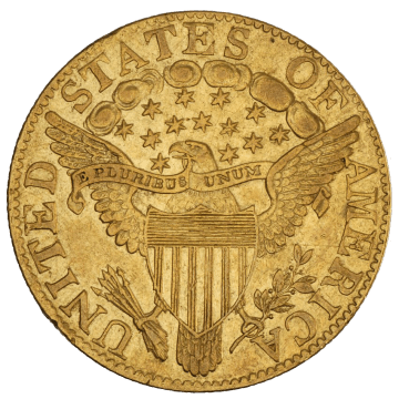 reverse of u.s. gold coin