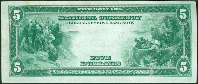 federal reserve note back