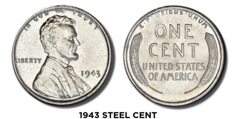 1943 STEEL LINCOLN CENT OBVERSE REVERSE