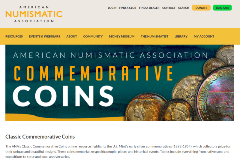 commemorative coins screenshot