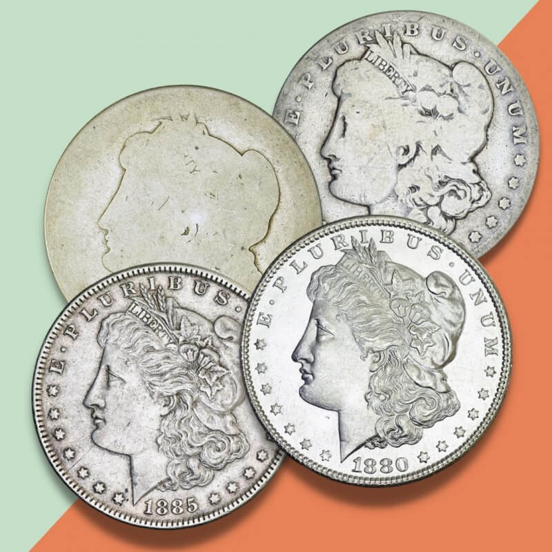 morgan dollar grading set