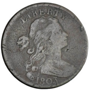 United States Copper Large Cent, "Draped Bust" Variety, 1796-1807
