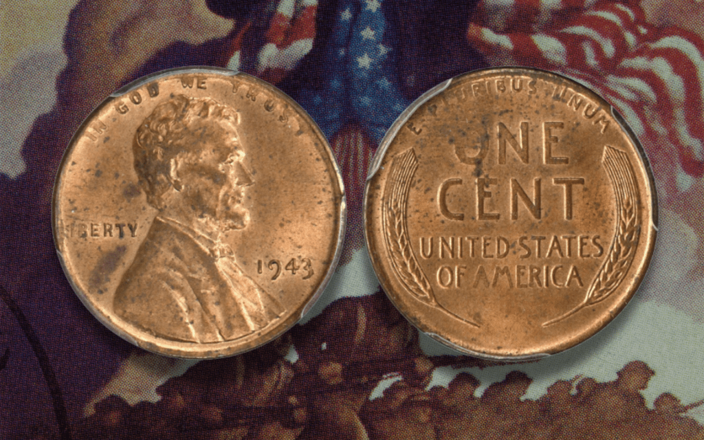 1943-44 Cent Exhibit Banner 1943 Bronze Cent